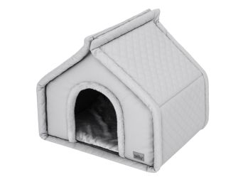 Hundehütte "Diamond" Farbe asche