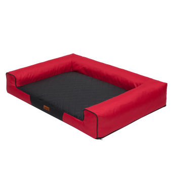 Hundebett "Victoria", Farbe rot mit schwarz