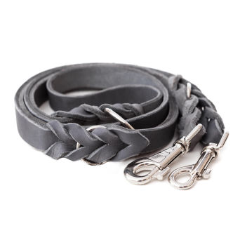 Leder Hundeleine, Farbe Esche