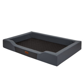 Hundebett "Deluxe", Farbe graphit mit schwarz