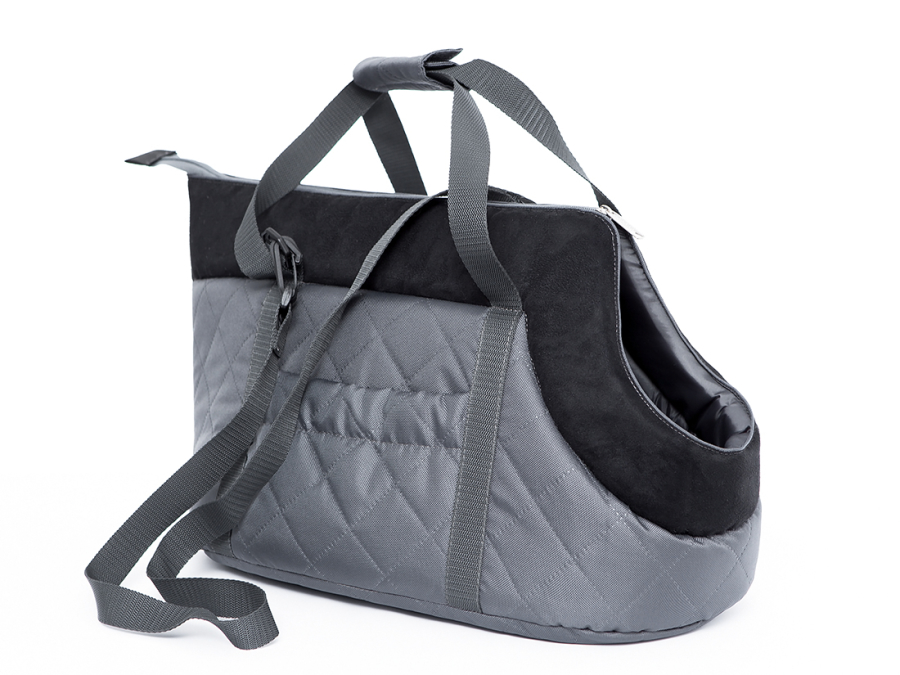 Hundetransporttasche, Farbe schwarz mit graphite