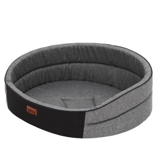 Hundebett "Oval" ,Farbe dunkelgrau Ekolen