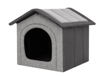 Hundehütte für Zuhause "Inari", Farbe grau mit graphit