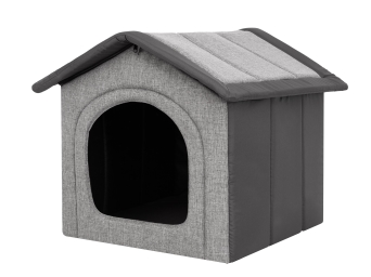 Hundehütte für Zuhause "Inari", Farbe grau mit graphit