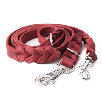 Leder Hundeleine, Farbe rot