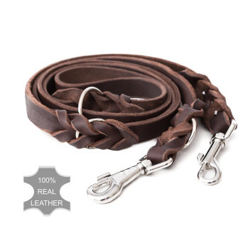 Leder Hundeleine, Farbe braun