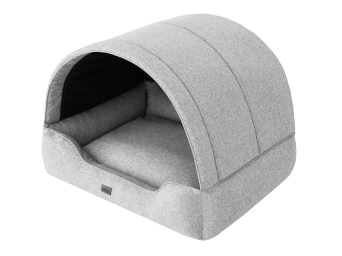 Hundebett und Hundehütte "Prompter", Farbe aschgrau