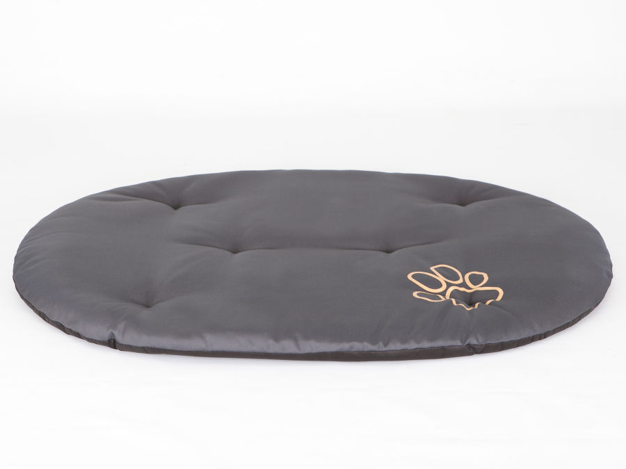 Ovales Hundekissen,  Farbe graphit
