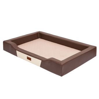 Hundebett "Deluxe", Farbe braun mit beige