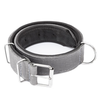 Verstellbares Hundehalsband aus Lederf, Farbe Esche
