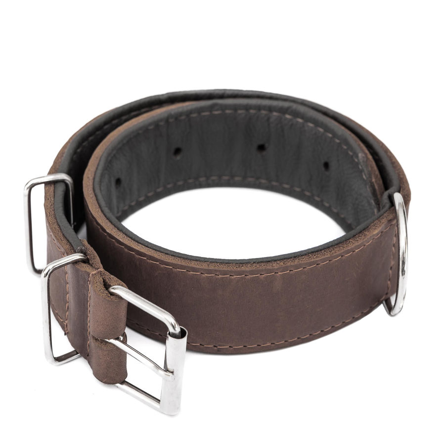 Verstellbares Hundehalsband aus Leder, Farbe braun