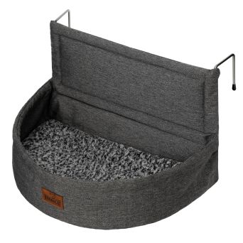Heizkörper-Hängematte Milo für Katzen – stabile Metallkonstruktion, weicher Lammfellbezug