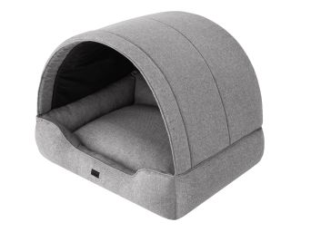 Hundebett und Hundehütte "Prompter", Farbe grau