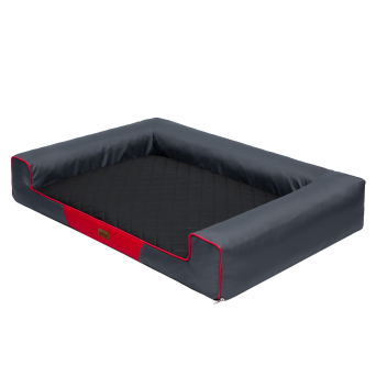 Hundebett "Victoria", Farbe graphit mit schwarz