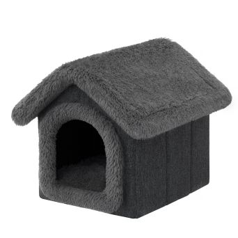 Hundehütte mit Kissen "Lama", Farbe schwarz
